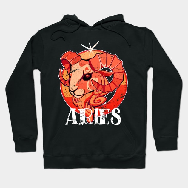 Love Heart Aries Personality Horoscope Zodiac April Hoodie by roarr